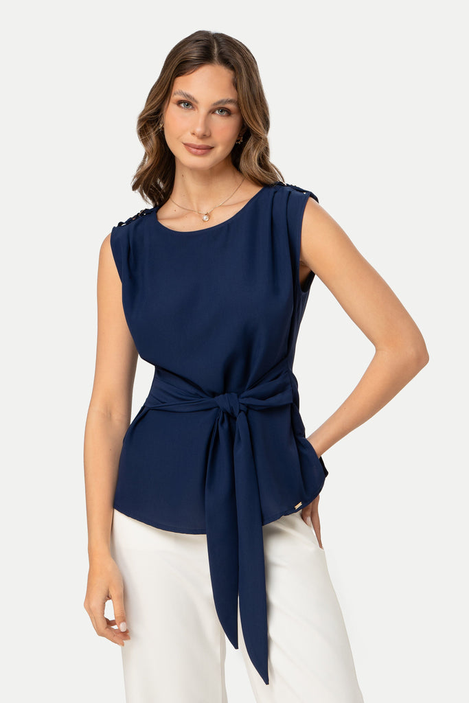 Blusa Manga Cero Belly BLUSAS MOIXX Azul S 