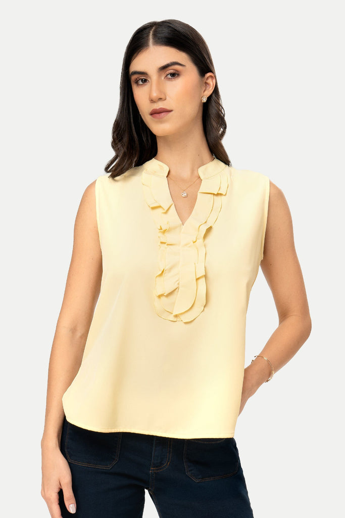 Blusa Manga Cero Mayra BLUSAS MOIXX Amarillo S 