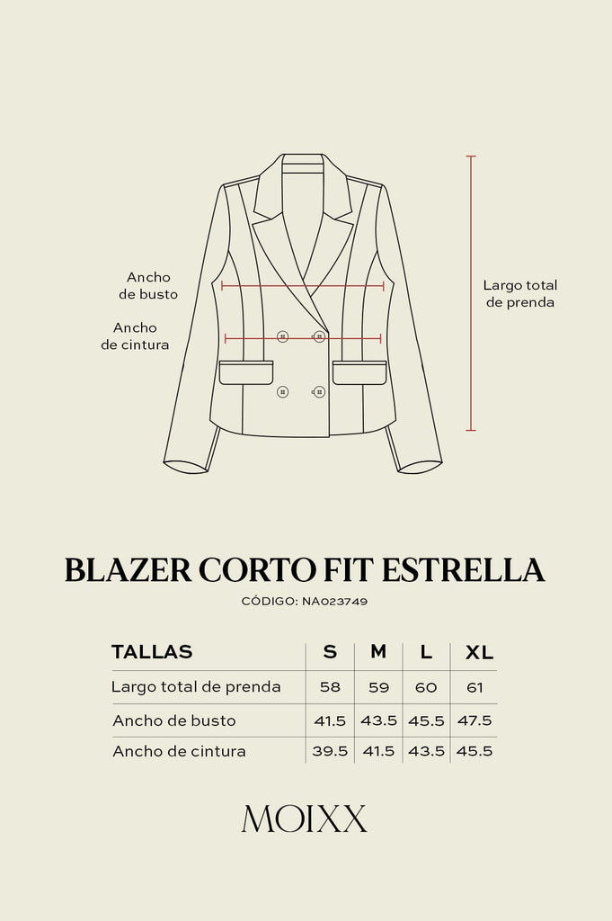 Blazer Corto Fit Estrella BLAZERS MOIXX 