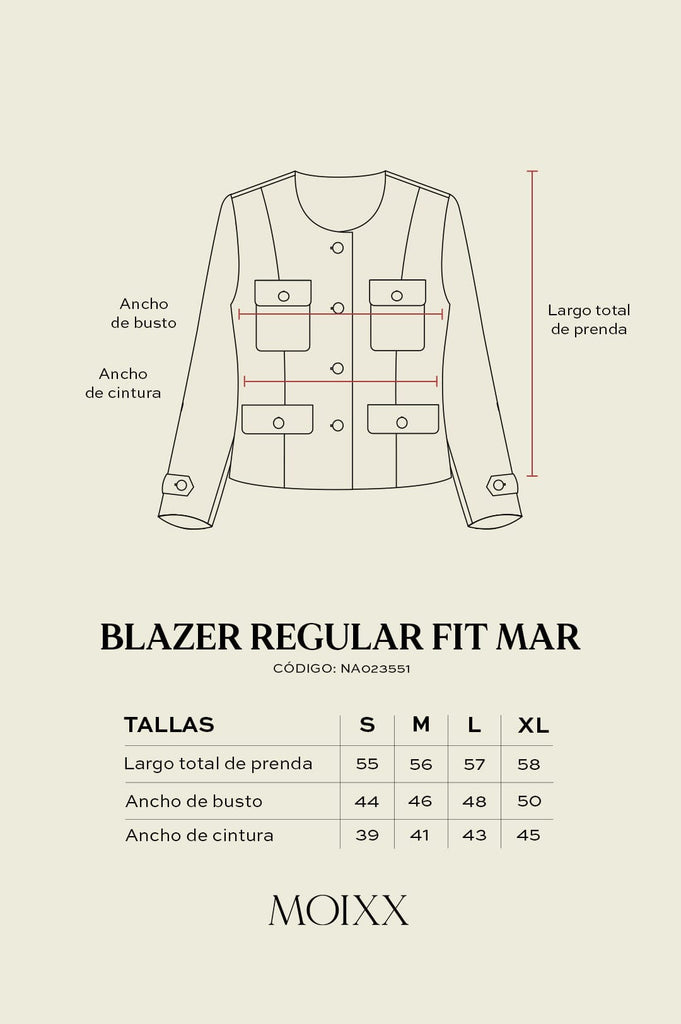 Blazer Regular Fit Mar BLAZERS MOIXX 