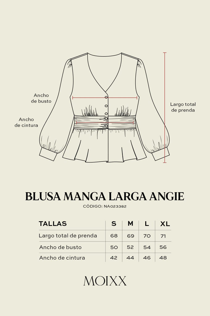 Blusa Manga Larga Angie BLUSAS MOIXX 