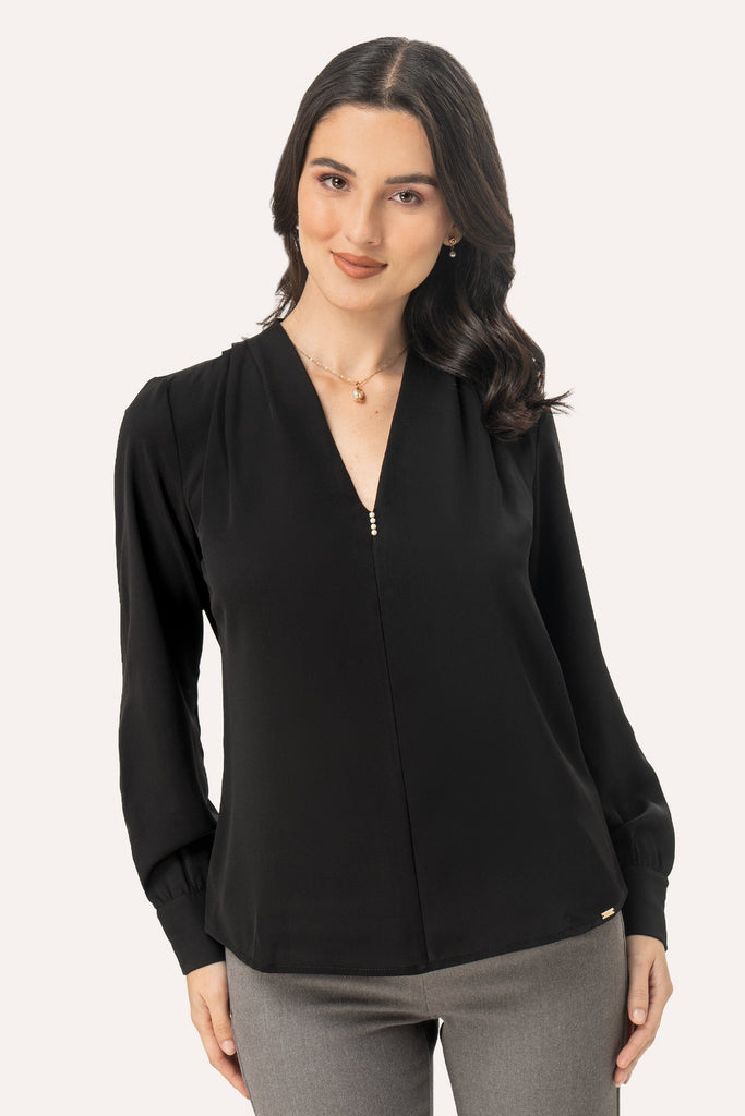 Blusa Manga Larga Melody BLUSAS MOIXX Negro S 