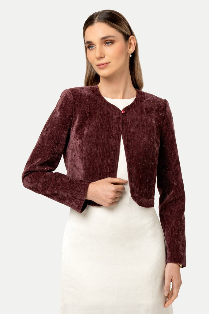 Blazer Cropped Fit Anahi BLAZERS MOIXX Rojo oscuro S 