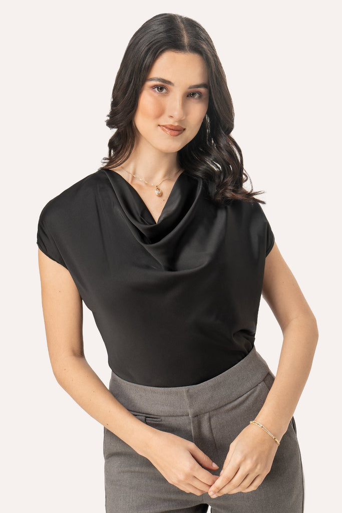 Blusa Cowl Neck Amparo BLUSAS MOIXX Negro S 