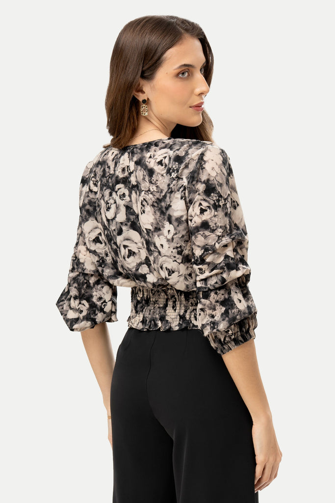 Blusa Crop Manga 3/4 Wendy BLUSAS MOIXX 