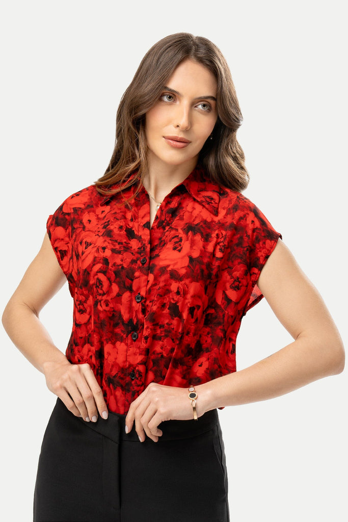 Blusa Manga Corta Wanda BLUSAS MOIXX Rojo S 