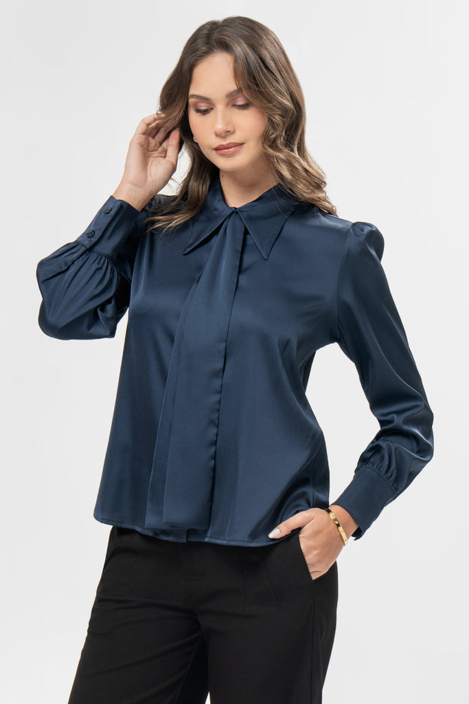 Blusa Manga Larga Iris BLUSAS MOIXX Azul oscuro S 