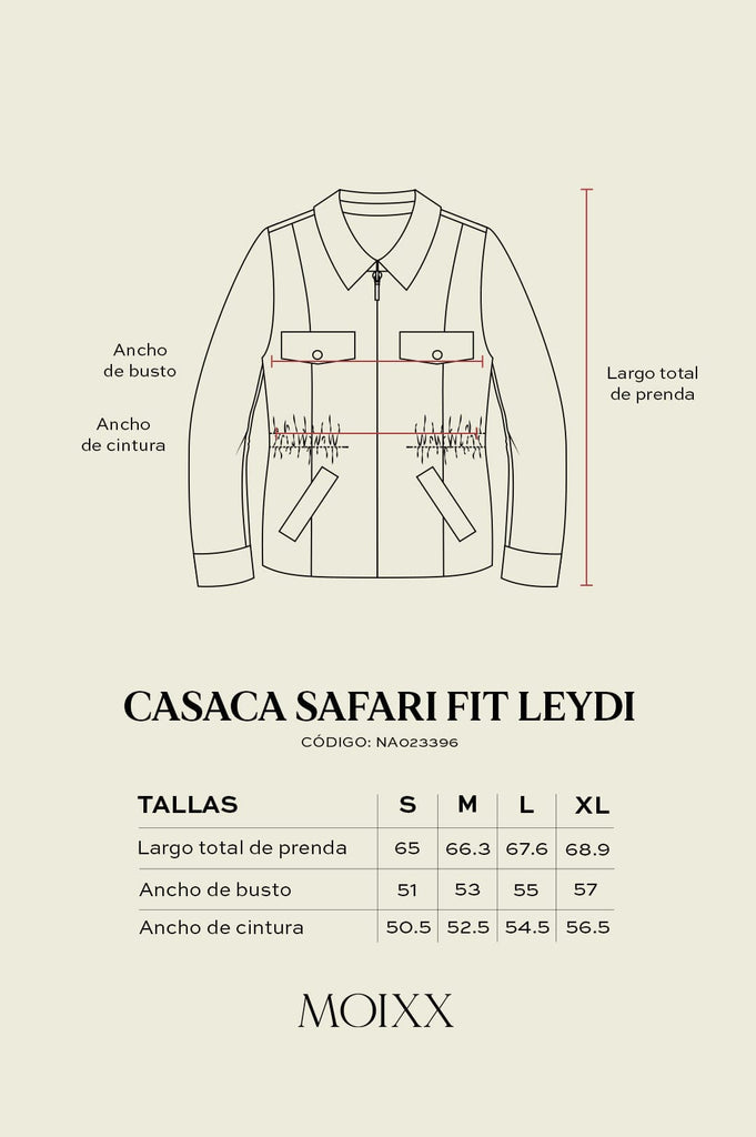 Casaca Safari Fit Leydi CASACAS MOIXX 