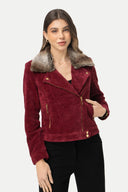 Casaca Biker Fit Celine CASACAS MOIXX Rojo oscuro S 