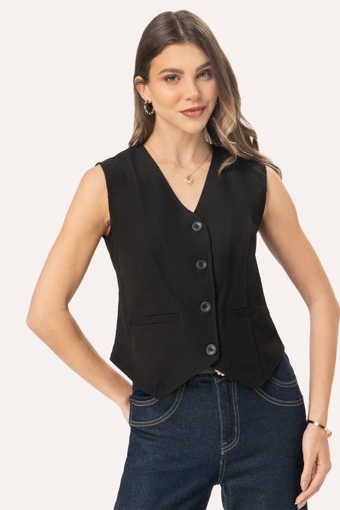 Chaleco Corto Fit Francie CHALECOS MOIXX Negro S 