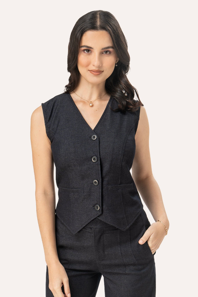 Chaleco Corto Fit Francie CHALECOS MOIXX Azul Oscuro S 