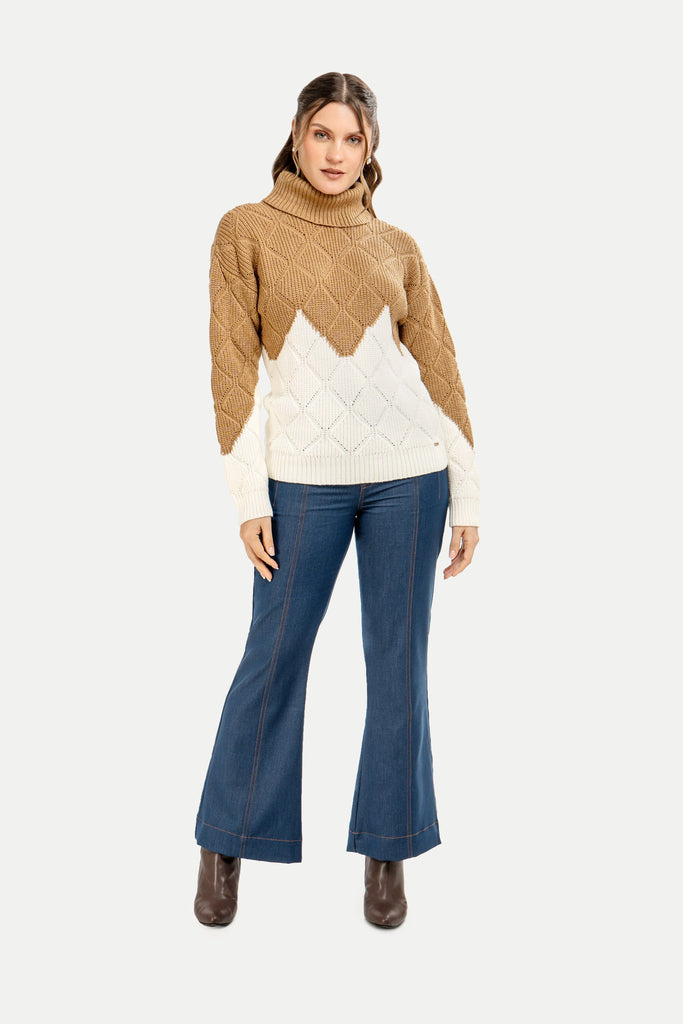 Chompa Cuello Alto Noruega CHOMPAS MOIXX Marron Claro S 