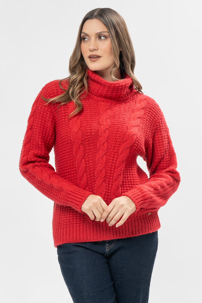 Chompa Cuello Tortuga Dalila CHOMPAS MOIXX Rojo S 