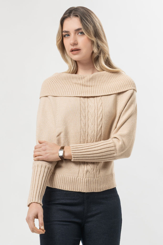 Chompa Cuello Tortuga Leticia CHOMPAS MOIXX Beige S 