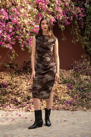 Maxi Vestido Cataleya VESTIDOS MOIXX Marron Claro S 