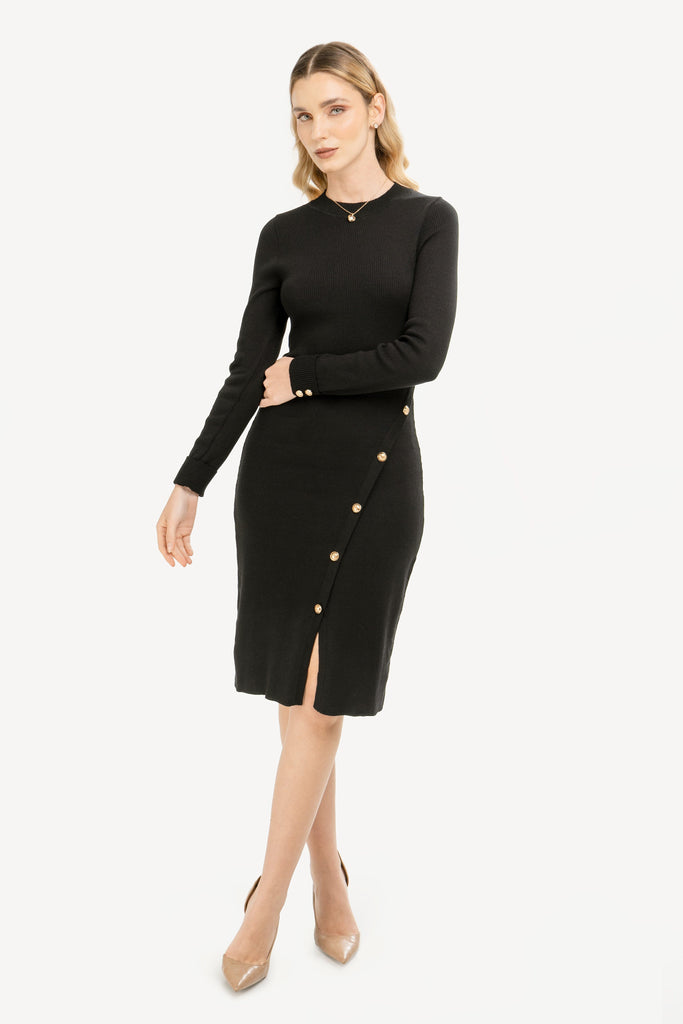 Maxi Vestido Amanda VESTIDOS MOIXX Negro S 