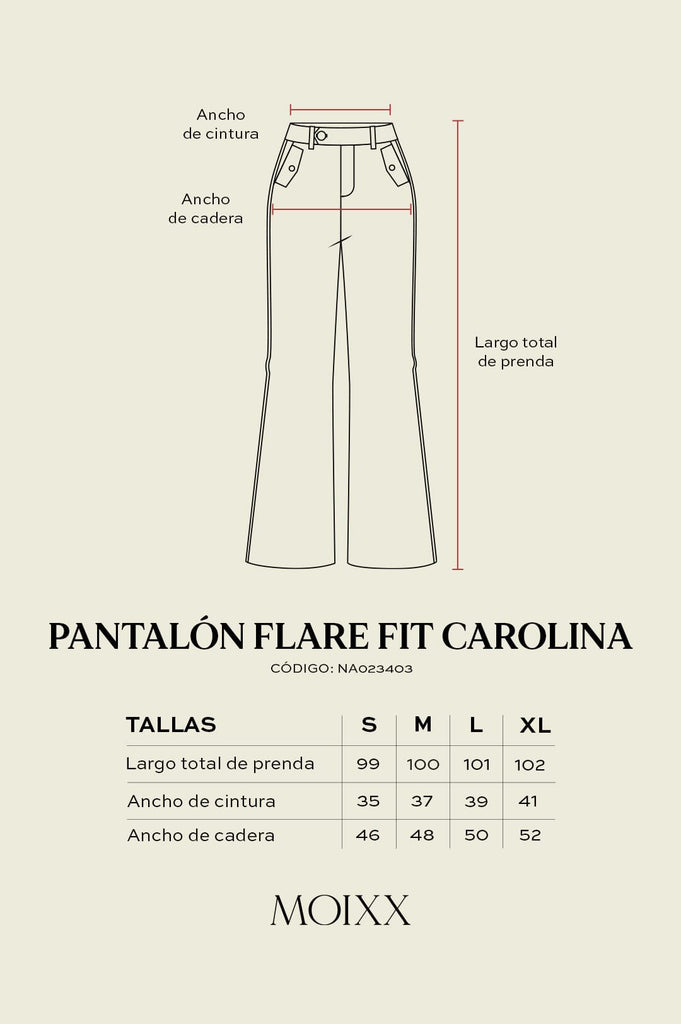 Pantalon Flare Fit Carolina PANTALONES MOIXX 