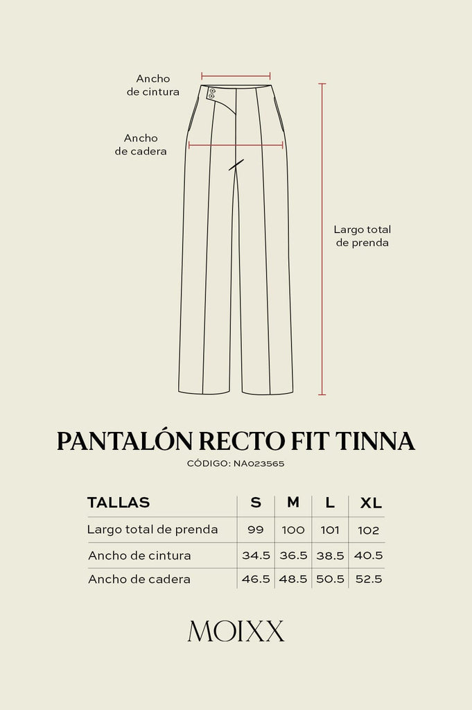 Pantalon Recto Fit Tinna PANTALONES MOIXX 