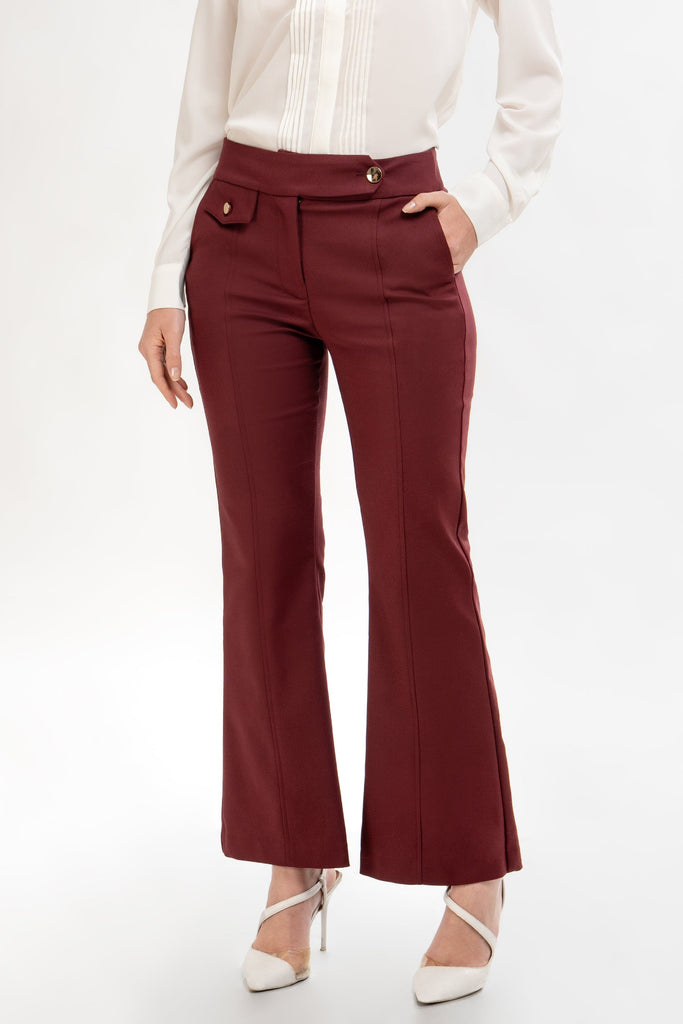 Pantalon Flare Fit Angelica PANTALONES MOIXX Rojo oscuro S 