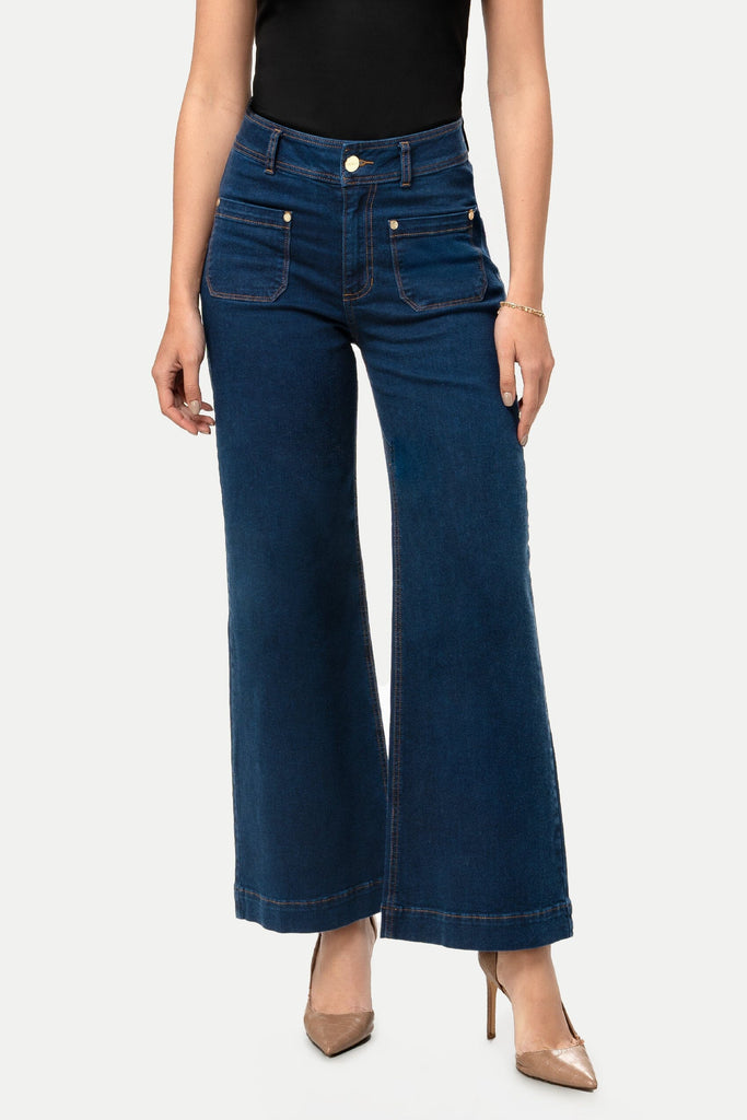 Pantalon Wide Leg Amalfi PANTALONES MOIXX Azul S 