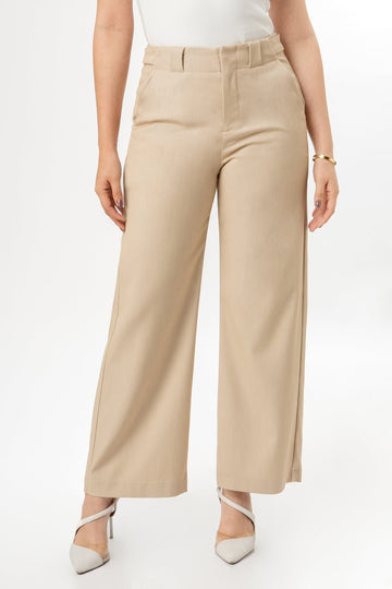 Pantalon Wide Leg Berry PANTALONES MOIXX Beige S 
