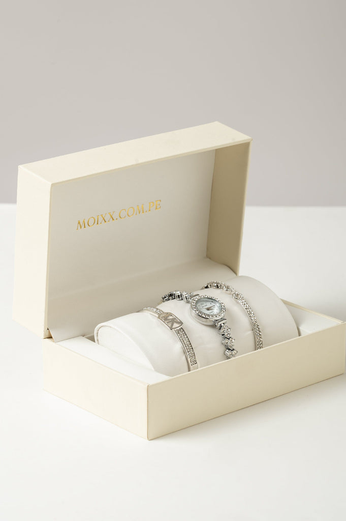 Reloj Aurora Pack RELOJES MOIXX Plateado 