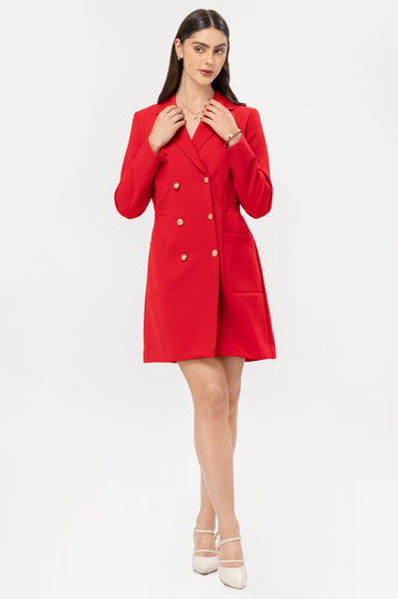 Vestido Sastre Manga Larga Abby VESTIDOS MOIXX Rojo S 